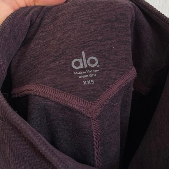 Alo Alosoft Black Plum Heather Butter Soft Lounge Legging Size XXS - Picture 9 of 10